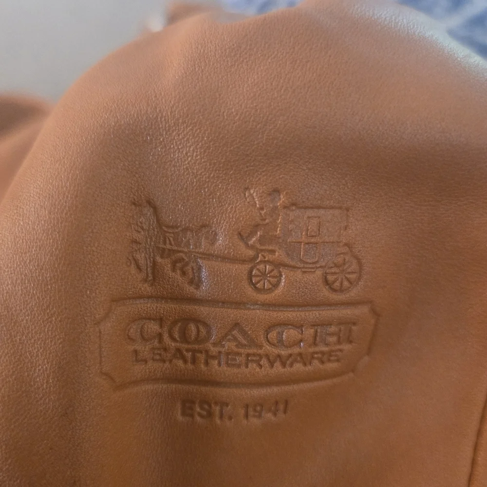 Coach Saddlebag Hobo Genuine Leather Burnt Orange Tangerine Shoulder Bag